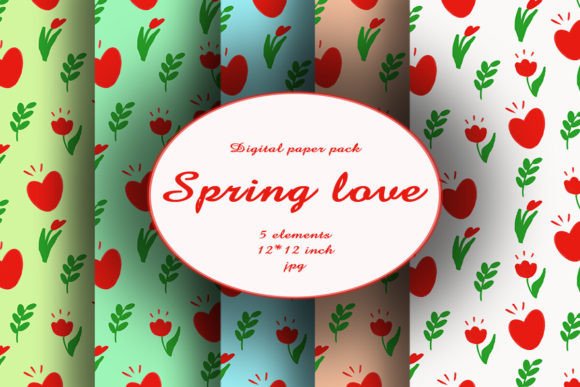 About Spring Love Digital Paper Graphic: A Guide to Romantic Watercolor Design