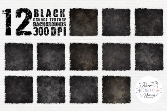 Black Grunge Texture Backgrounds Collection