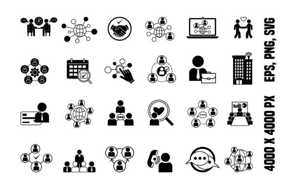 Black Set of Networking Icons: A Practical Evaluation for Web Designers