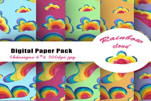 Understanding the Versatility of Watercolor Rainbow Clouds Pattern for Creative Projects
