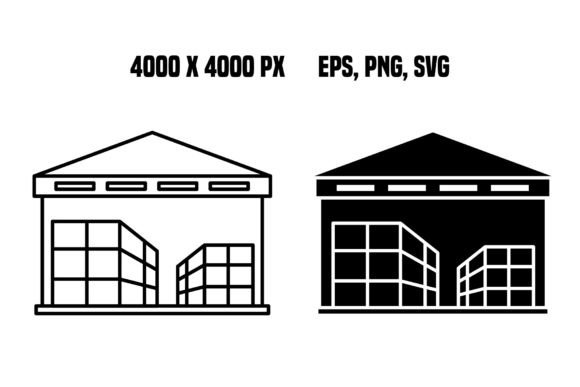 Warehouse Icons: Vector Assets for Apps